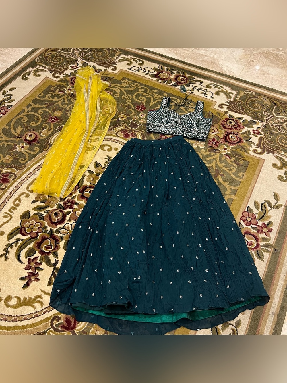 Dark green lehenga indian wedding wear